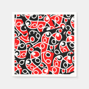 Guardanapo De Papel Padrão em Camada Maori Kowhaiwhai