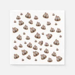 Guardanapo De Papel Padrão Emoji De Poop Bonito
