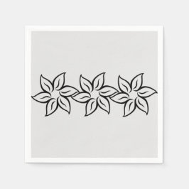 Guardanapo De Papel Padrão Estilizado Moderno de Cinzas de Tendy Silve