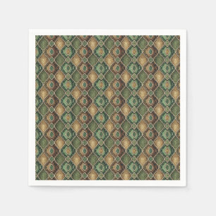 Guardanapo De Papel Padrão Exótico de Pele de Cobra Geométrica Ornamen