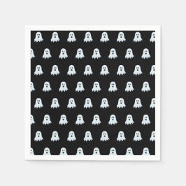 Guardanapo De Papel Padrão fantasma assustador preto e branco