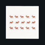 Guardanapo De Papel Padrão Festivo de Veado Caminhando<br><div class="desc">Padrão Festivo de Veado Marrom Caminhando. Ilustração de veado.</div>