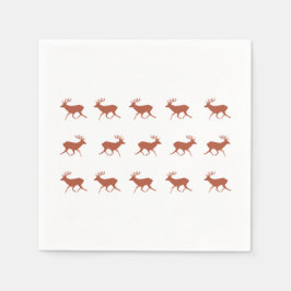 Guardanapo De Papel Padrão Festivo de Veado Caminhando 