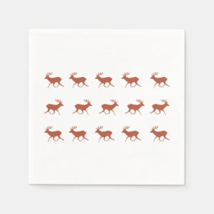 Guardanapo De Papel Padrão Festivo de Veado Caminhando 