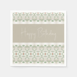 Guardanapo De Papel Padrão Floral Acentuado