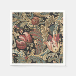 Guardanapo De Papel Padrão Floral Botânico Vintage Sombrio e Mal-humor