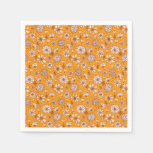 padrão floral contínuo laranja