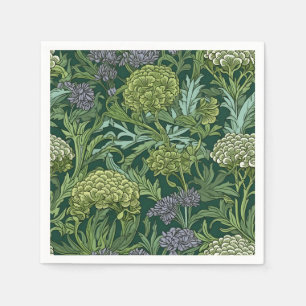 Guardanapo De Papel Padrão floral contínuo no estilo de William Morris