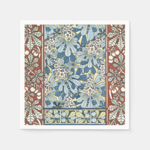 Guardanapo De Papel Padrão Floral de Castanheira Art Nouveau Vintage