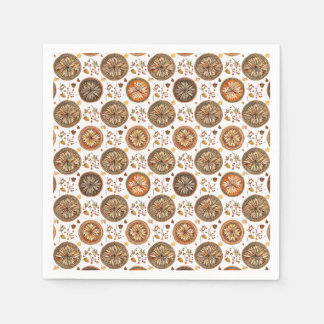 Guardanapo De Papel Padrão Floral de Medalhões em Estilo Boho Vintage