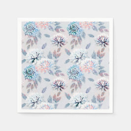 Guardanapo De Papel Padrão floral elegante.