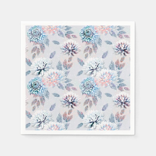 Guardanapo De Papel Padrão floral elegante. (Frente)