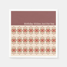 Guardanapo De Papel Padrão Floral Elegante