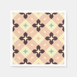 Guardanapo De Papel Padrão floral geométrico contínuo