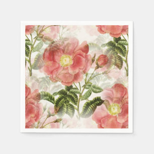 Guardanapo De Papel Padrão Floral Rosa Camellia