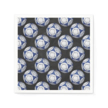 Padrão Futbal Azul e Branco