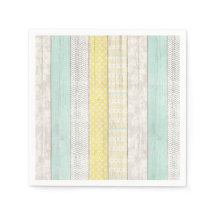 Padrão Geométrico Boho Verde-Menta e Amarelo em Ma