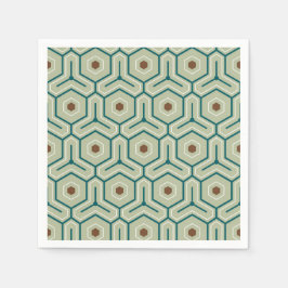 Guardanapo De Papel Padrão geométrico com hexágonos interligados