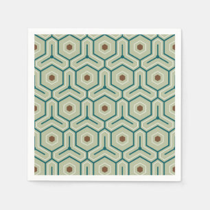 Guardanapo De Papel Padrão geométrico com hexágonos interligados