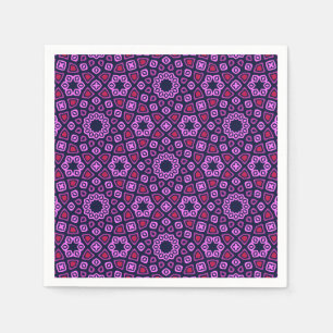 Guardanapo De Papel Padrão Geométrico com Tri-Hexago Truncado Roxo