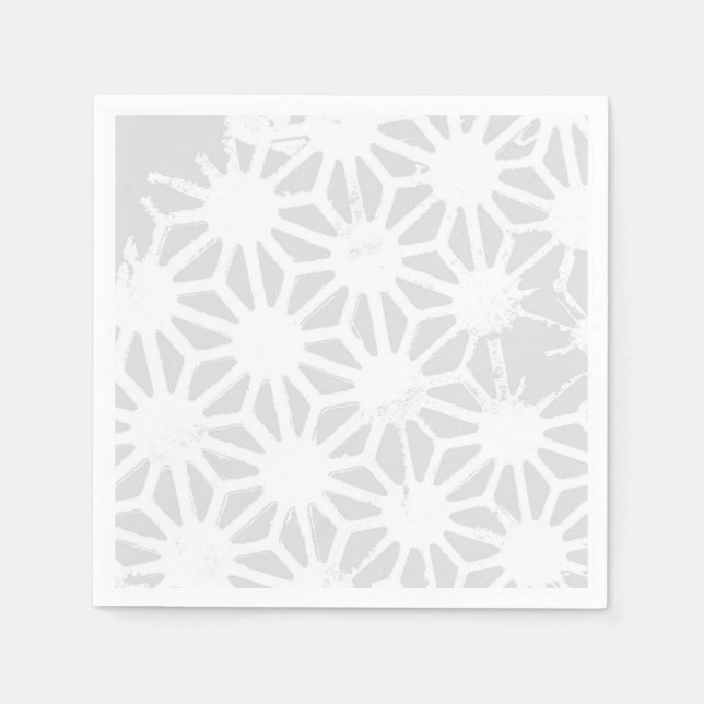 Guardanapo De Papel Padrão geométrico das cinzas pálidas (Frente)