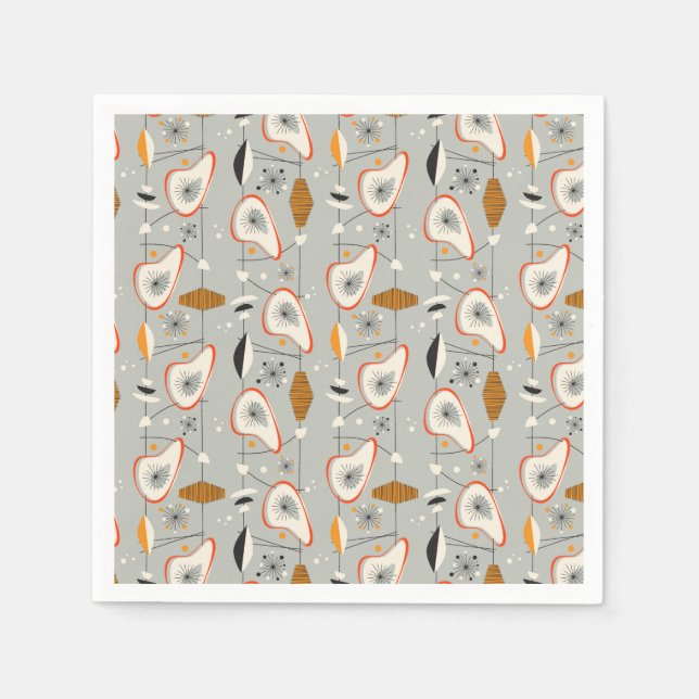 Guardanapo De Papel Padrão Geométrico de Teal e Azul (Frente)