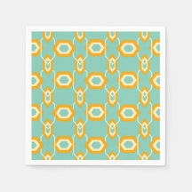 Padrão geométrico estilizado em hexágono laranja n