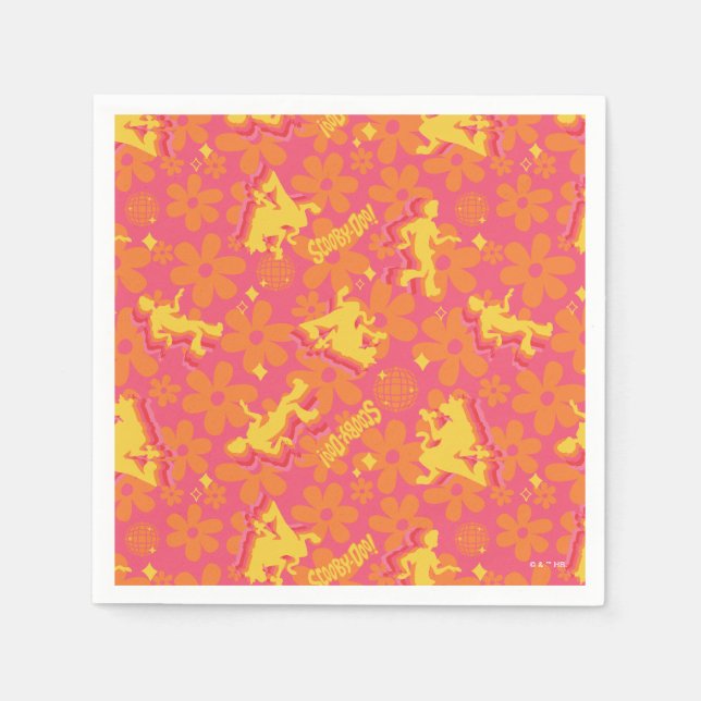 Guardanapo De Papel Padrão Groovy Disco Scooby-Doo (Frente)