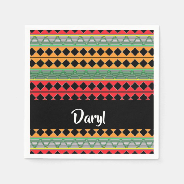 Guardanapo De Papel Padrão-impressão africano (Frente)