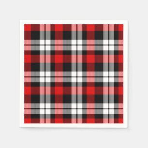 Guardanapo De Papel Padrão legal de Lumberjack Tartan Preto Branco Br