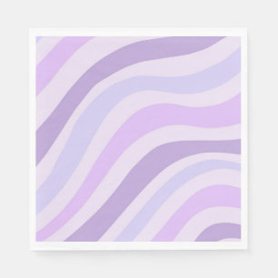 Guardanapo De Papel Padrão Líquido de Faixa Groovy Azul Roxo Abstrato