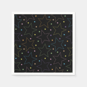 Guardanapo De Papel Padrão mágico colorido do céu noturno estrelado