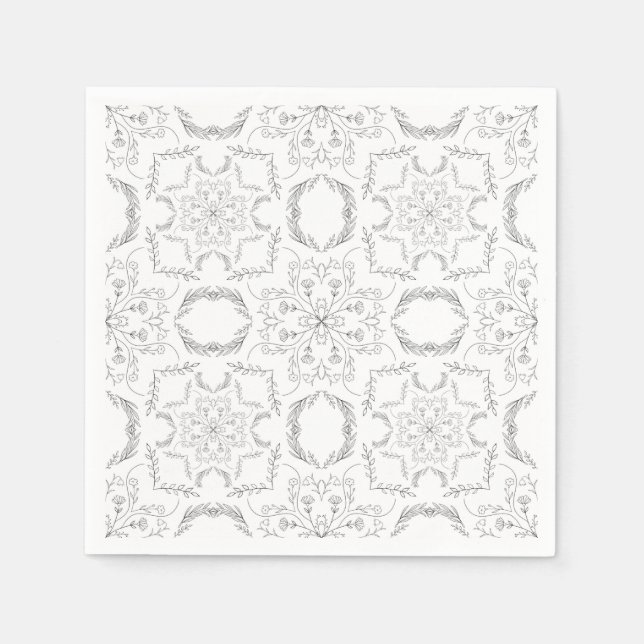 Guardanapo De Papel Padrão mandala (Frente)