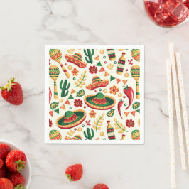 Guardanapo De Papel Padrão Mexicano Cinco De Maio