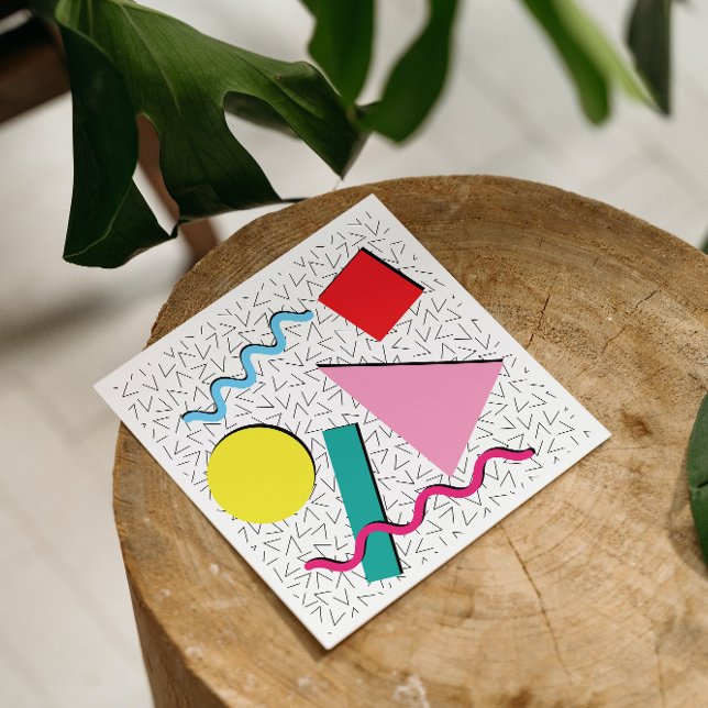 Guardanapo De Papel Padrão moderno de retrorreflector Memphis do anos  (Criador carregado)