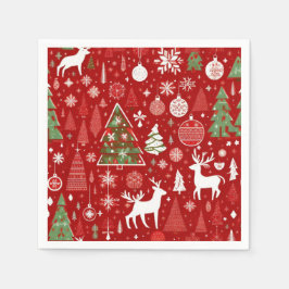 Guardanapo De Papel Padrão natalino papais noeis de neve cinza decadên