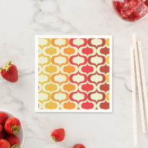Padrão Ombre Ogee em Laranja, Tangerina e Vermelho