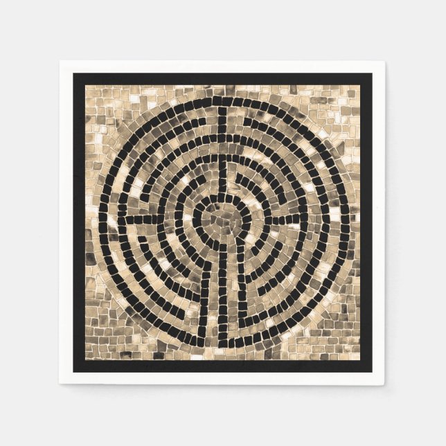 Guardanapo de papel padrão para coquetel LABYRINTH (Frente)