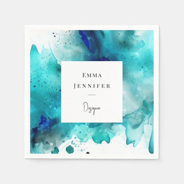 Guardanapo De Papel Padrão pintado com Abstrato brilhante moderno (Frente)