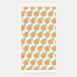 Guardanapo De Papel Padrão Pintado com Aquarela de Abóbora Laranja