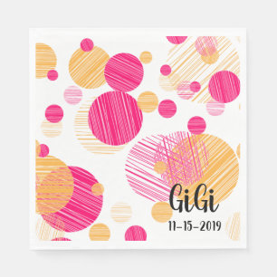 Guardanapo De Papel Padrão Polka-Dot personalizado Whimsical