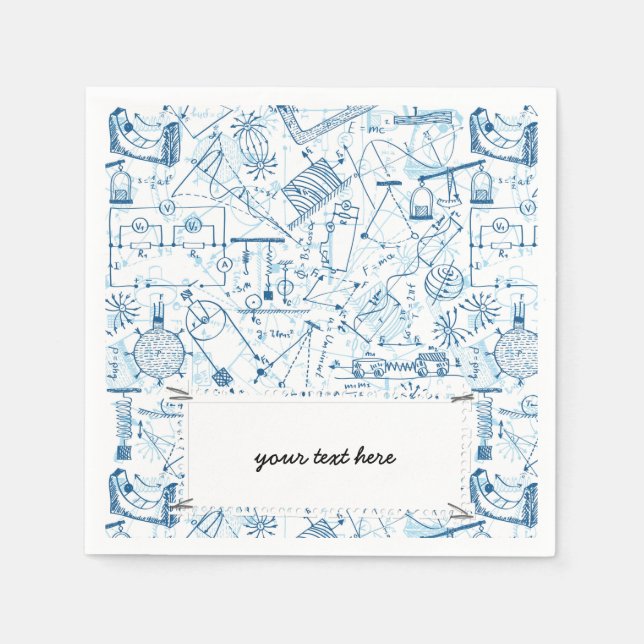 Guardanapo De Papel Padrão químico escolar (Frente)