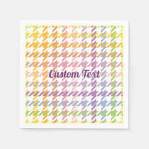 Guardanapo De Papel Padrão Rainbow Houndstooth