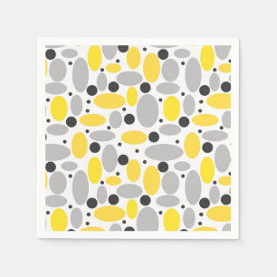Guardanapo De Papel padrão retrorreflector da cinza amarela para decor