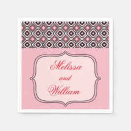 Guardanapo De Papel Padrão rosa e preto