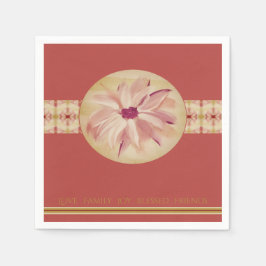 Guardanapo De Papel Padrão Rosa rosa com Acento Floral