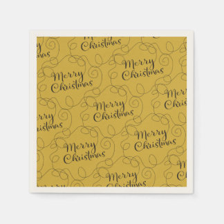 Guardanapo De Papel Padrão sem costura preto CHRISTMAS com LINHAS