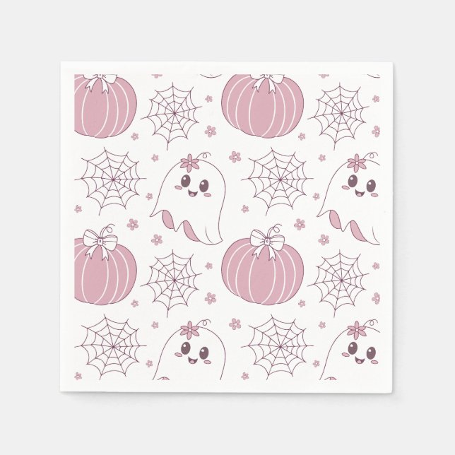 Guardanapo De Papel Padrão Soft Goth Pastel de Halloween (Frente)