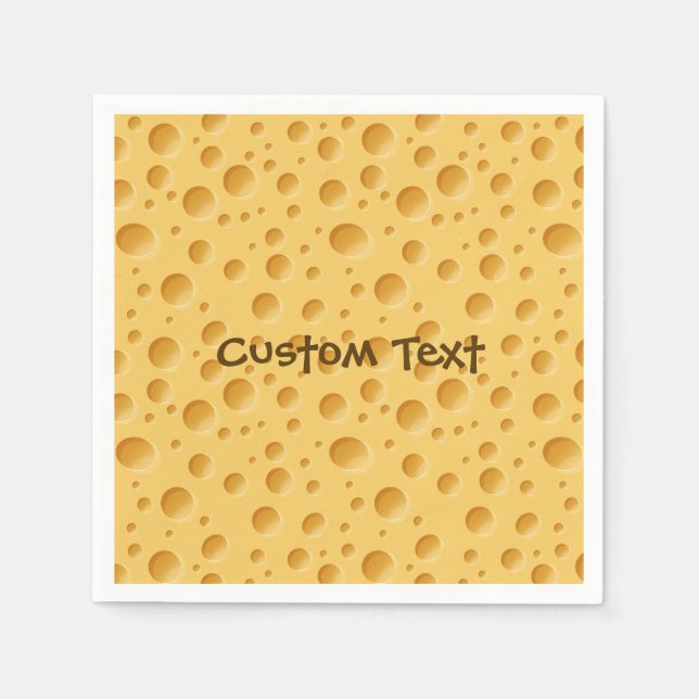 Guardanapo De Papel Padrão suíço de queijo (Frente)