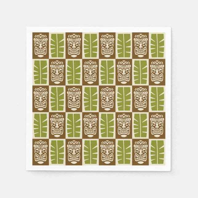 Guardanapo De Papel Padrão Tiki (Frente)